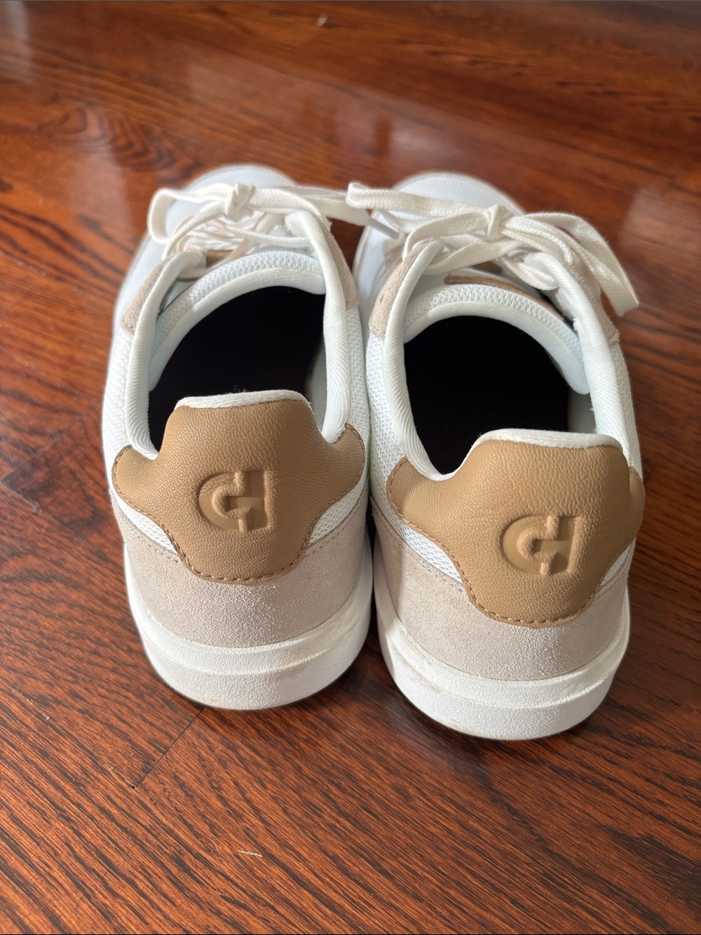Cole Haan White & Beige Men's Lace-Up Sneakers - Picture 3 of 8